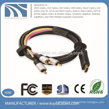 Kuyia marca 3RCA a HDMI cable macho a macho cable de vídeo componente de audio convertir